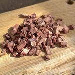 Freeze-dried red deer heart cubes for high-protein pet treats
