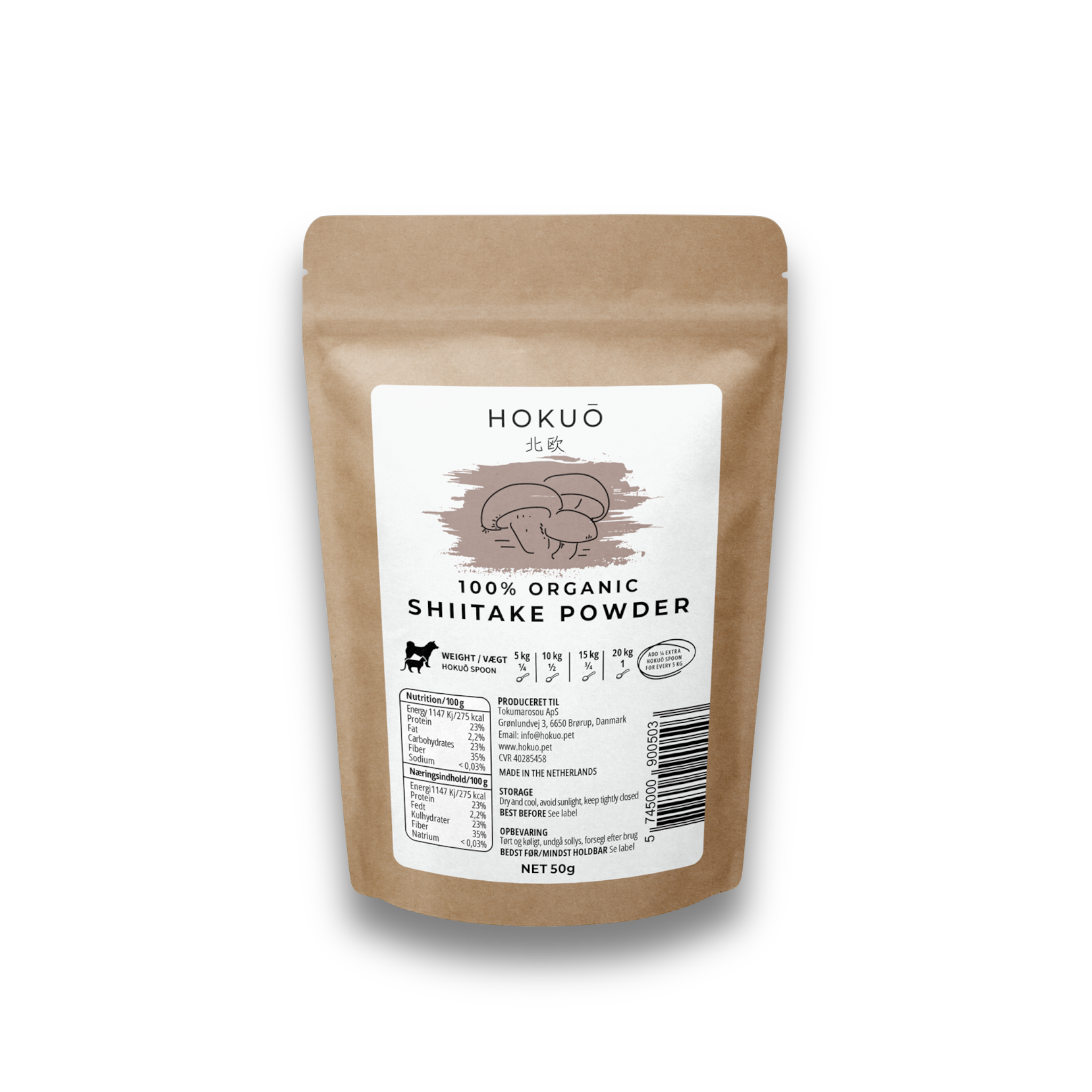 Hokuō® Økologisk Shiitake Pulver